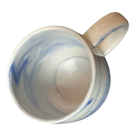 David’s Tea Marble Pattern Mug Blue White Swirl Coffee Tea - Picture 6 of 9